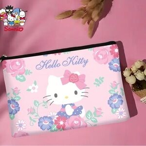 Sanrio Hello Kitty Pink Floral Pouch